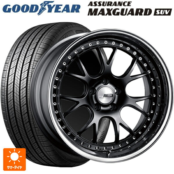 235/55R18 104V XL グッドイヤー アシュアランス マックスガード SUV タナベ SSR プロフェッサー MS3 フラットブラック 18-8J 国産車用 サマータイヤホイール4本セット|タイヤホイール専門店コニシタイヤ