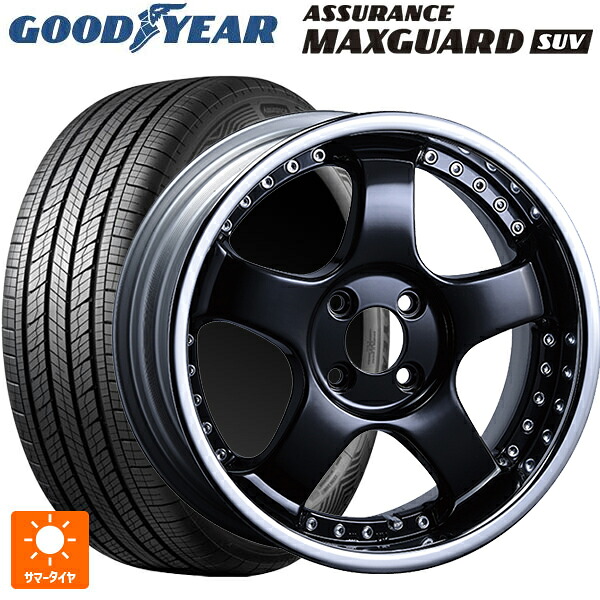 225/65R17 102V グッドイヤー アシュアランス マックスガード SUV タナベ SSR プロフェッサー SP1R ブラック 17-7J 国産車用 サマータイヤホイール4本セット