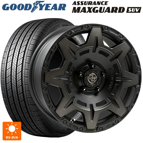 225/65R17 102V グッドイヤー アシュアランス マックスガード SUV ウェッズ クロスオーバー ガーメンツ スタイルM マットブラッククリア 17-7J 国産車用 サマータイヤホイール4本セット 109,824円