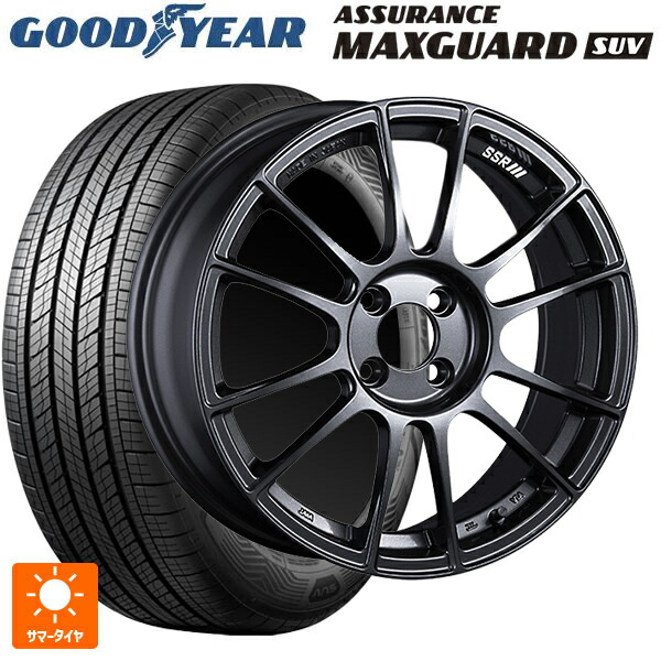 225/65R17 102V グッドイヤー アシュアランス マックスガード SUV タナベ SSR GT X04 ダークガンメタ 17-7J 国産車用 サマータイヤホイール4本セット