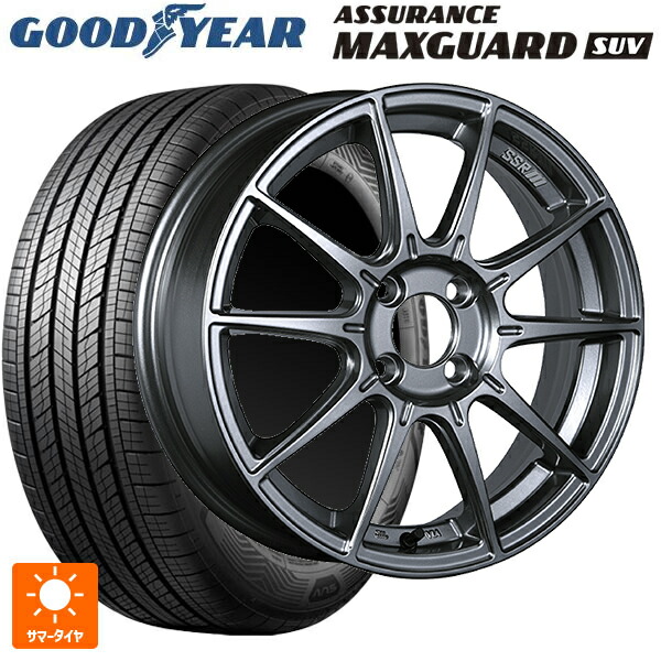225/65R17 102V グッドイヤー アシュアランス マックスガード SUV タナベ SSR GT X01 ダークシルバー 17-7J 国産車用 サマータイヤホイール4本セット