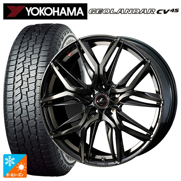マツダ CX-80(KL5/KL3系)用 235/55R19 105V XL ヨコハマ ジオランダー CV 4S G061 正規品 ウェッズ レオニス LM PBMC/TI 新品オールシーズンタイヤホイール 4本セット