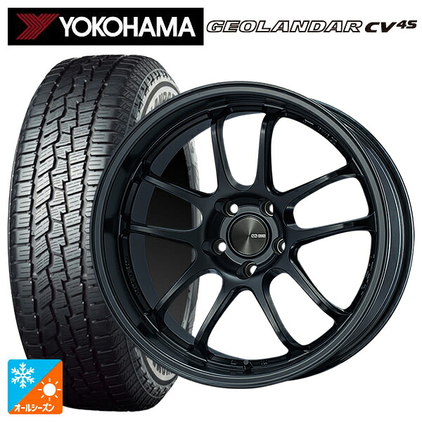 235/55R18 100V ヨコハマ ジオランダー CV 4S G061 正規品 エンケイ パフォーマンスライン PF01 EVO マットブラック 18-9J 国産車用 オールシーズンタイヤホイール4本セット 151,030円