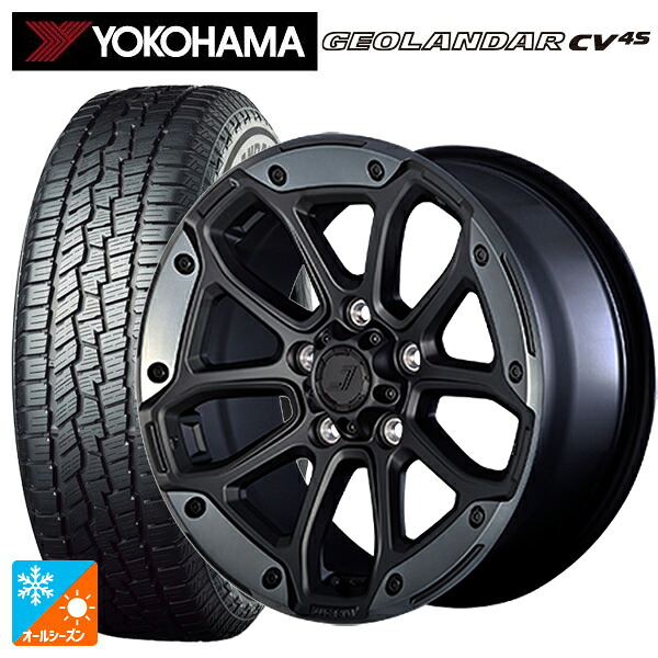 215/55R17 98V ヨコハマ ジオランダー CV 4S G061 正規品 ジェップセン MJCR216 フラットブラック/TMC 17-8J 国産車用 オールシーズンタイヤホイール4本セット