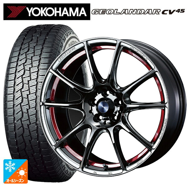 225/60R18 104V XL ヨコハマ ジオランダー CV 4S G061 正規品 ウェッズ ウェッズスポーツ SA25R RLC 18-7.5J 国産車用 オールシーズンタイヤホイール4本セット