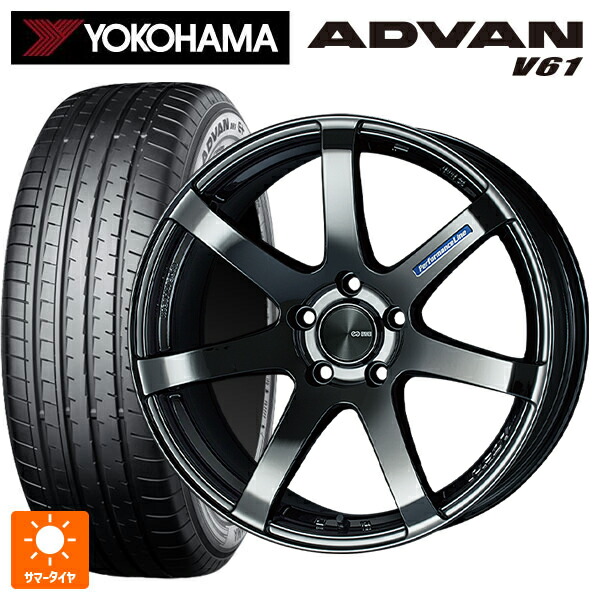 235/60R18 103V ヨコハマ アドバン V61 正規品 エンケイ パフォーマンスライン PF07 SBK 18-8J 国産車用 サマータイヤホイール4本セット 135,900円
