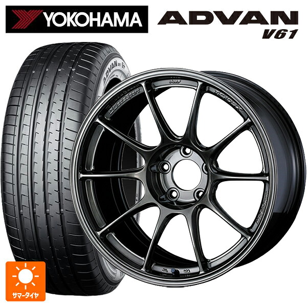 225/65R17 102V ヨコハマ アドバン V61 正規品 ウェッズ ウェッズスポーツ TC105X フォージド EJ-TI 17-7.5J 国産車用 サマータイヤホイール4本セット