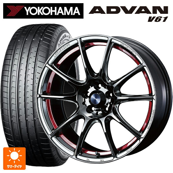 マツダ CX-80(KL5/KL3系)用 235/60R18 103V ヨコハマ アドバン V61 正規品 ウェッズ ウェッズスポーツ SA25R RLC 新品サマータイヤホイール 4本セット