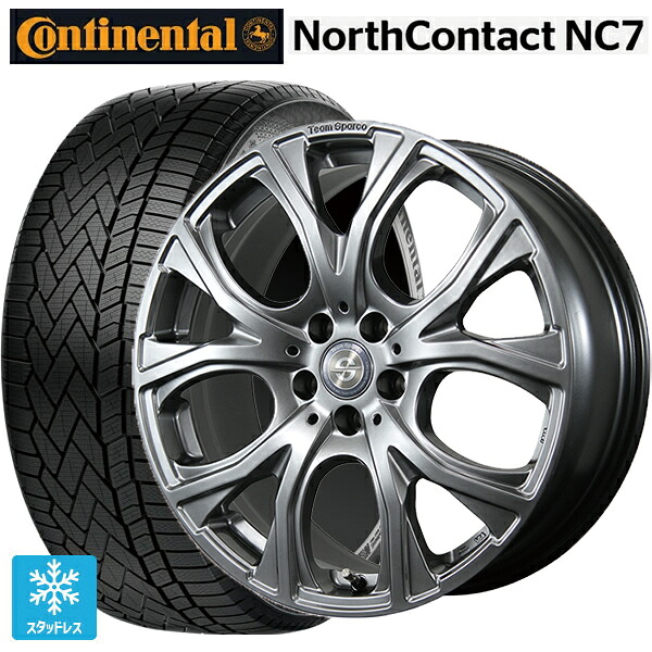 ボルボ XC90(LB/LD系)用 235/55R19 105T XL コンチネンタル ノースコンタクトNC7 正規品 トピー チームスパルコ ヴェネージュ H/MG 新品スタッドレスタイヤホイール 4本セット