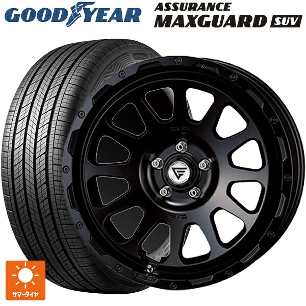 215/50R18 92V グッドイヤー アシュアランス マックスガード SUV エクシズルライン デルタフォース オーバル FF サテンブラック 18-8J 国産車用 サマータイヤホイール4本セット｜タイヤホイール専門店コニシタイヤ