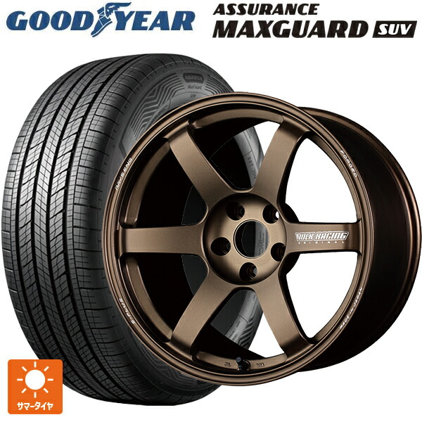 225/60R18 100V グッドイヤー アシュアランス マックスガード SUV レイズ ボルクレーシング TE37サーガ S-プラス BR 18-7.5J 国産車用 サマータイヤホイール4本セット