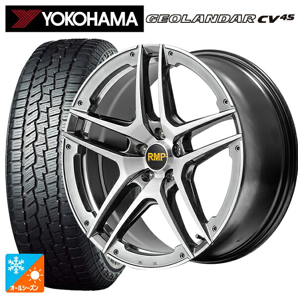 235/60R18 107V XL ヨコハマ ジオランダー CV 4S G061 正規品 エムアイディー MID エクスクルーシブ 025SV（訳あり） ハイパーメタルコート/ブラシュド/アンダーカット 18-8J 国産車用 オールシーズンタイヤホイール4本セット
