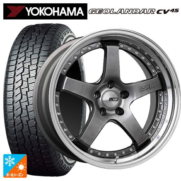 235/60R18 107V XL ヨコハマ ジオランダー CV 4S G061 正規品 タナベ SSR プロフェッサー SP4 チタンシルバー 18-8J 国産車用 オールシーズンタイヤホイール4本セット