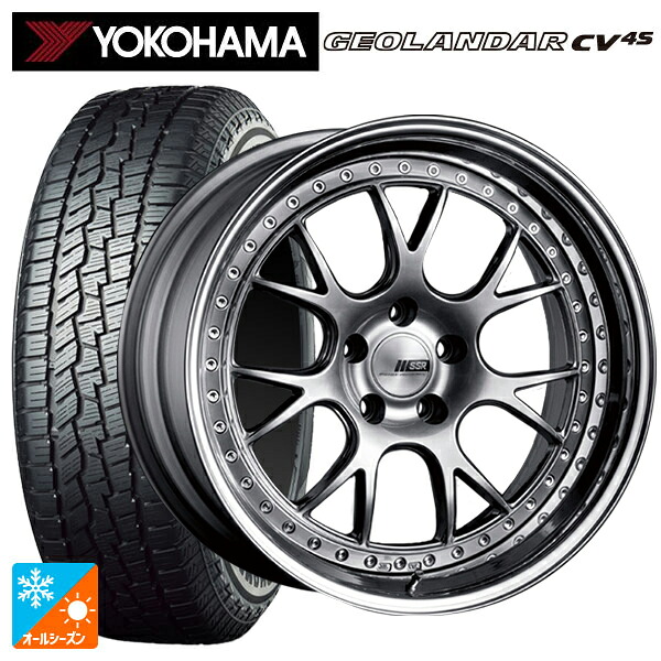 235/60R18 107V XL ヨコハマ ジオランダー CV 4S G061 正規品 タナベ SSR プロフェッサー MS3 チタンシルバー 18-8J 国産車用 オールシーズンタイヤホイール4本セット