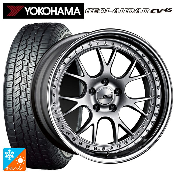 235/60R18 107V XL ヨコハマ ジオランダー CV 4S G061 正規品 タナベ SSR プロフェッサー MS3 シルバー 18-8J 国産車用 オールシーズンタイヤホイール4本セット