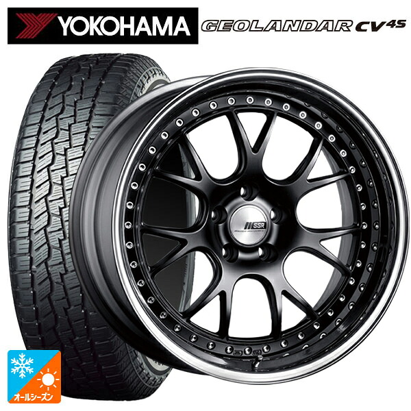 235/60R18 107V XL ヨコハマ ジオランダー CV 4S G061 正規品 タナベ SSR プロフェッサー MS3 フラットブラック 18-8J 国産車用 オールシーズンタイヤホイール4本セット