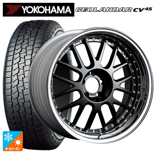 225/55R19 99V ヨコハマ ジオランダー CV 4S G061 正規品 タナベ SSR プロフェッサー MS1 ブラック 19-8J 国産車用 オールシーズンタイヤホイール4本セット