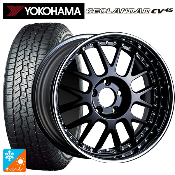 225/65R17 102H ヨコハマ ジオランダー CV 4S G061 正規品 タナベ SSR プロフェッサー MS1R ブラック 17-7J 国産車用 オールシーズンタイヤホイール4本セット