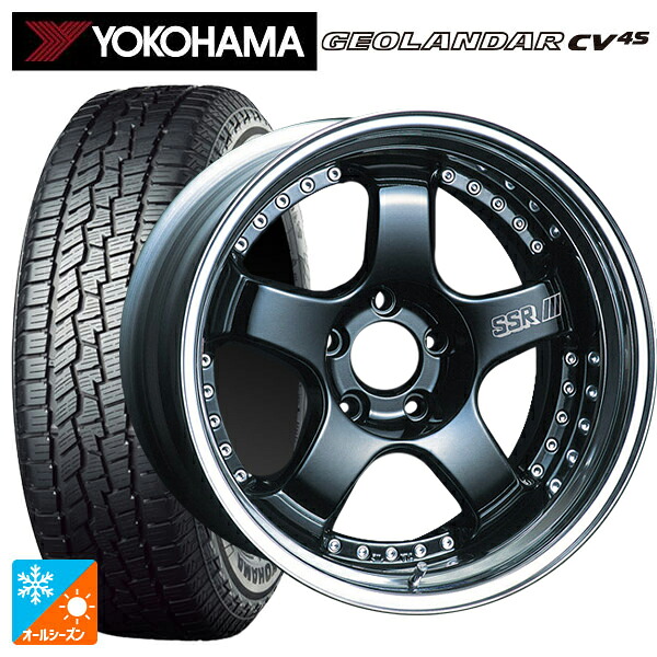 235/60R18 107V XL ヨコハマ ジオランダー CV 4S G061 正規品 タナベ SSR プロフェッサー SP1 ブラック 18-8.5J 国産車用 オールシーズンタイヤホイール4本セット