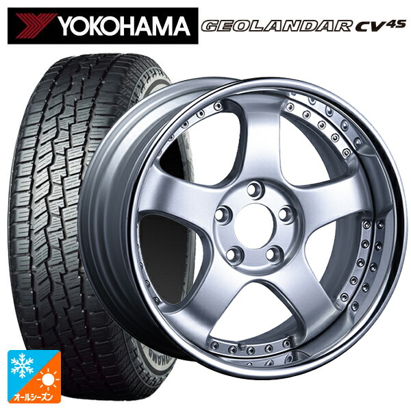 225/65R17 102H ヨコハマ ジオランダー CV 4S G061 正規品 タナベ SSR プロフェッサー SP1R シルバー 17-7J 国産車用 オールシーズンタイヤホイール4本セット