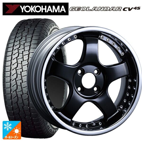 225/65R17 102H ヨコハマ ジオランダー CV 4S G061 正規品 タナベ SSR プロフェッサー SP1R ブラック 17-7J 国産車用 オールシーズンタイヤホイール4本セット