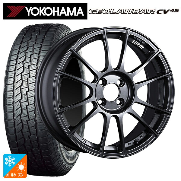 215/55R17 98V ヨコハマ ジオランダー CV 4S G061 正規品 タナベ SSR GT X04 ダークガンメタ 17-7J 国産車用 オールシーズンタイヤホイール4本セット