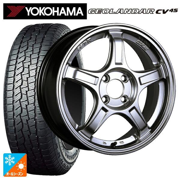 215/55R17 98V ヨコハマ ジオランダー CV 4S G061 正規品 タナベ SSR GT X03 クロムシルバー 17-7J 国産車用 オールシーズンタイヤホイール4本セット