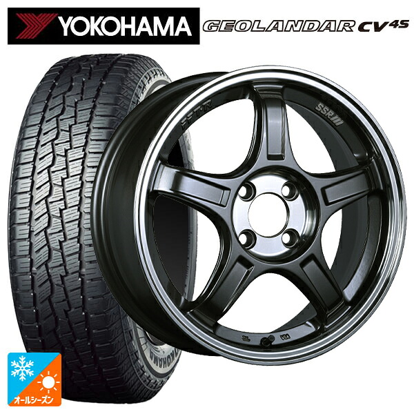 225/65R17 102H ヨコハマ ジオランダー CV 4S G061 正規品 タナベ SSR GT X03 マシンドグラファイトガンメタ＋スモーククリア 17-7J 国産車用 オールシーズンタイヤホイール4本セット