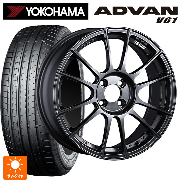 225/65R17 102V ヨコハマ アドバン V61 正規品 タナベ SSR GT X04 ダークガンメタ 17-7J 国産車用 サマータイヤホイール4本セット