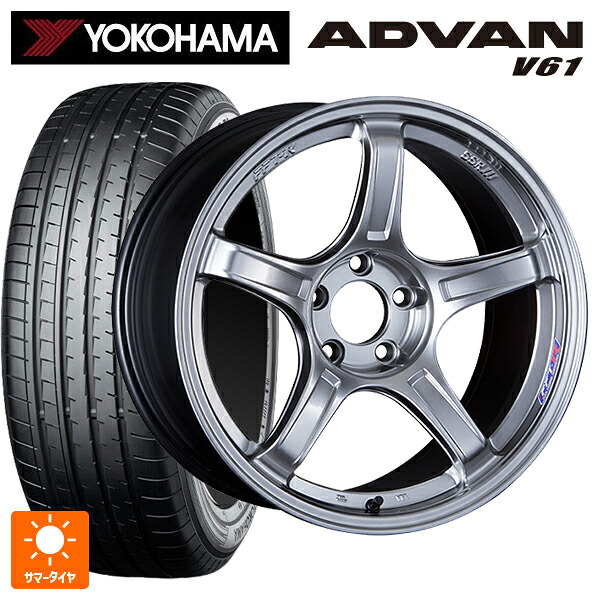 235/55R19 105V XL ヨコハマ アドバン V61 正規品 タナベ SSR GT X03 クロムシルバー 19-8.5J 国産車用 サマータイヤホイール4本セット