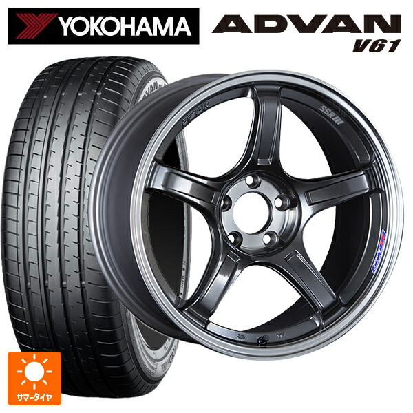 235/55R19 105V XL ヨコハマ アドバン V61 正規品 タナベ SSR GT X03 マシンドグラファイトガンメタ+スモーククリア 19-8.5J 国産車用 サマータイヤホイール4本セット