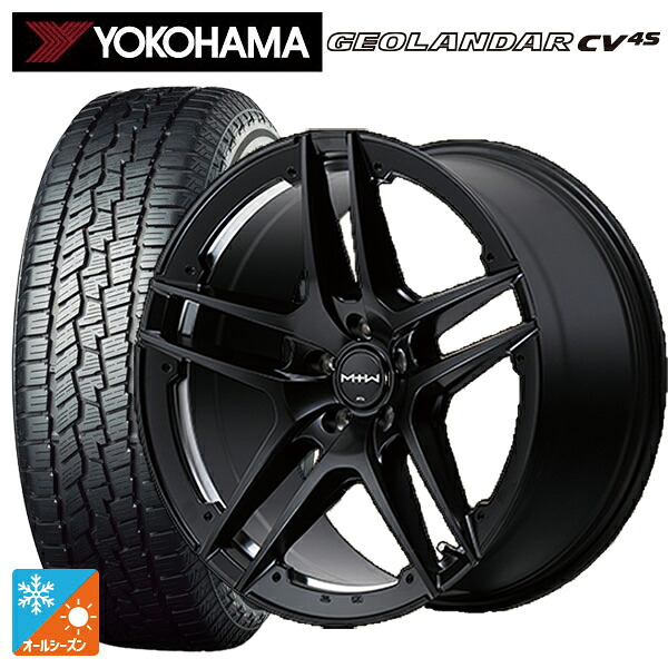 235/55R19 105V XL ヨコハマ ジオランダー CV 4S G061 正規品 エムアイディー MTW TW025 SBK 19-7.5J 国産車用 オールシーズンタイヤホイール4本セット