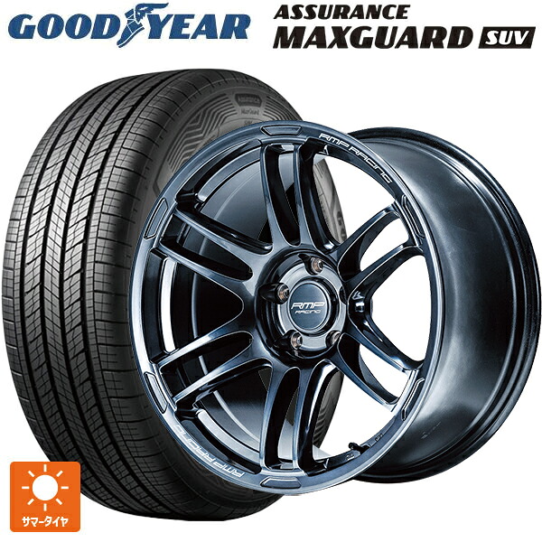 215/50R18 92V グッドイヤー アシュアランス マックスガード SUV エムアイディー MIDレーシング R26 ディープチタンシルバー 18-7.5J 国産車用 サマータイヤホイール4本セット