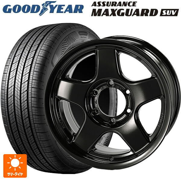 トヨタ ハイラックス(120系)用 265/65R17 112H グッドイヤー アシュアランス マックスガード SUV 4×4エンジニアリング ブラッドレーV スーパーブラック 新品サマータイヤホイール 4本セット