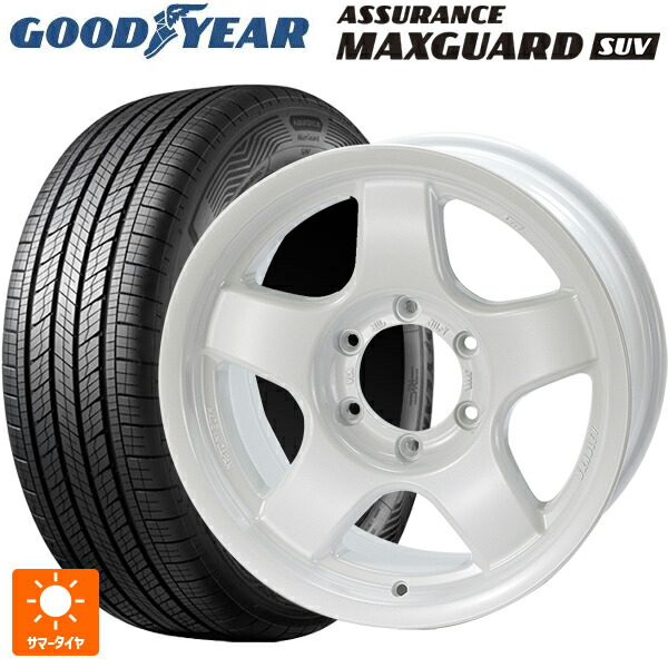 トヨタ ハイラックス(120系)用 265/65R17 112H グッドイヤー アシュアランス マックスガード SUV 4×4エンジニアリング ブラッドレーV パールホワイト 新品サマータイヤホイール 4本セット