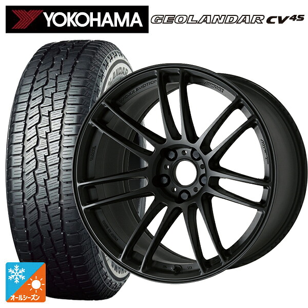 235/55R19 105V XL ヨコハマ ジオランダー CV 4S G061 正規品 ワーク エモーション ZR7 MBL 19-8J 国産車用 オールシーズンタイヤホイール4本セット