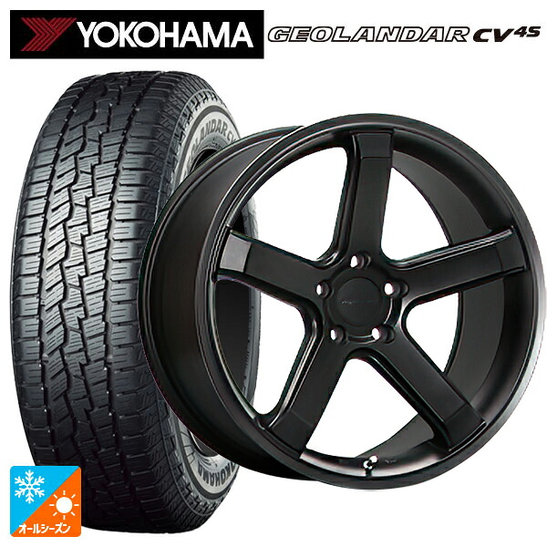 225/55R19 99V ヨコハマ ジオランダー CV 4S G061 正規品 エムエルジェイ ハイペリオン CVS1.5 Half Gloss Black 19-8.5J 国産車用 オールシーズンタイヤホイール4本セット