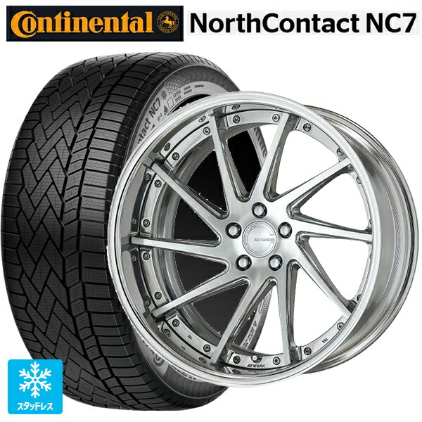 235/55R19 105T XL コンチネンタル ノースコンタクトNC7 正規品 # ワーク グノーシス CVS PBU 19-8J 国産車用 スタッドレスタイヤホイール4本セット｜タイヤホイール専門店コニシタイヤ