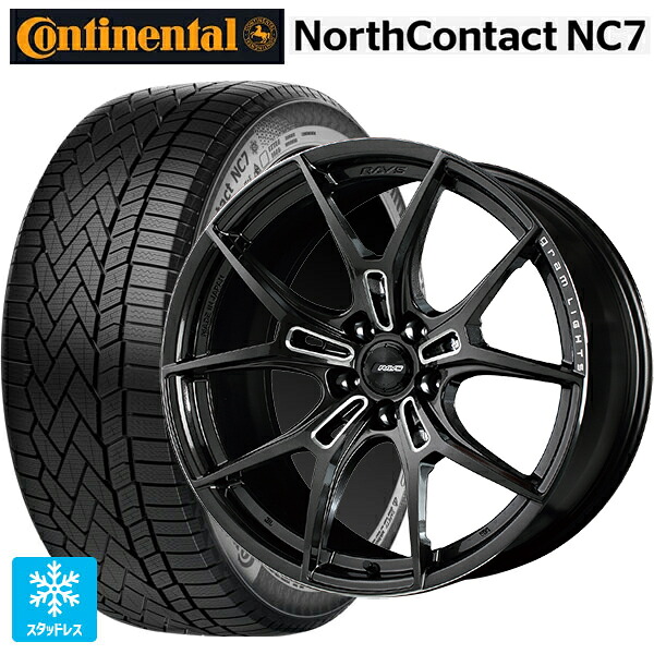 マツダ CX-80(KL5/KL3系)用 235/55R19 105T XL コンチネンタル ノースコンタクトNC7 正規品 # レイズ グラムライツ 57エフエックスズィー AAC 新品スタッドレスタイヤホイール 4本セット|タイヤホイール専門店コニシタイヤ