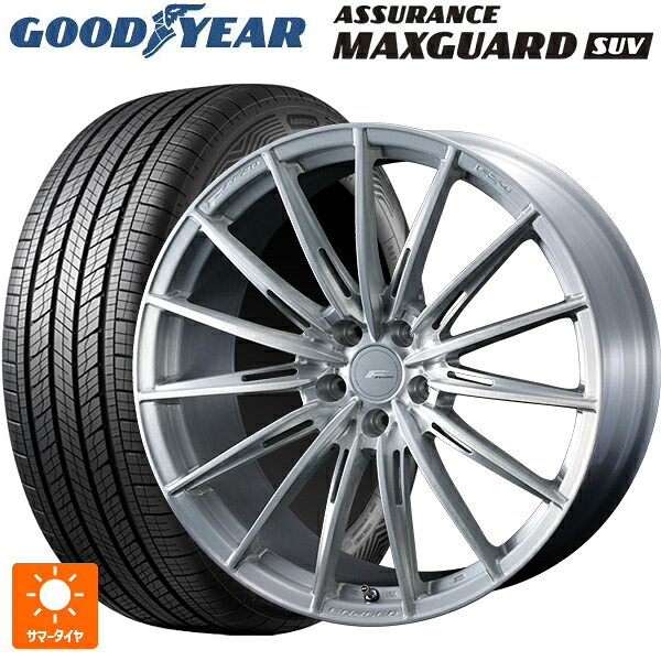 スバル フォレスター(SL系)用 225/55R18 98V グッドイヤー アシュアランス マックスガード SUV ウェッズ エフゼロ FZ-4 BRUSHED 新品サマータイヤホイール 4本セット|タイヤホイール専門店コニシタイヤ