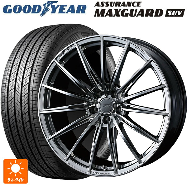 トヨタ RAV4(50系)用 225/60R18 100V グッドイヤー アシュアランス マックスガード SUV ウェッズ エフゼロ FZ-4 DIAMOND BLACK 新品サマータイヤホイール 4本セット