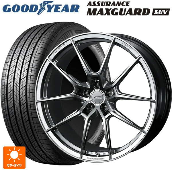 235/55R18 104V XL グッドイヤー アシュアランス マックスガード SUV ウェッズ エフゼロ FZ-6 ダイヤモンドブラック 18-8.5J 国産車用 サマータイヤホイール4本セット
