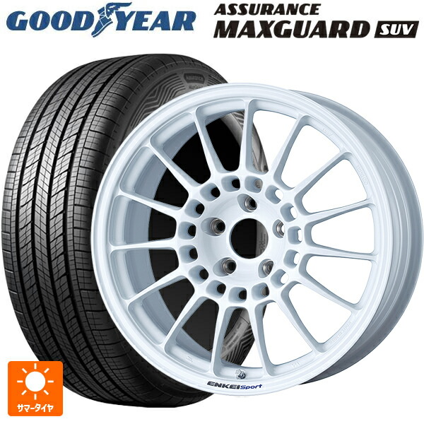ミツビシ アウトランダー(5LA GNOW)用 235/60R18 107W XL グッドイヤー アシュアランス マックスガード SUV エンケイ エンケイスポーツ RC-T5 White 新品サマータイヤホイール 4本セット｜タイヤホイール専門店コニシタイヤ