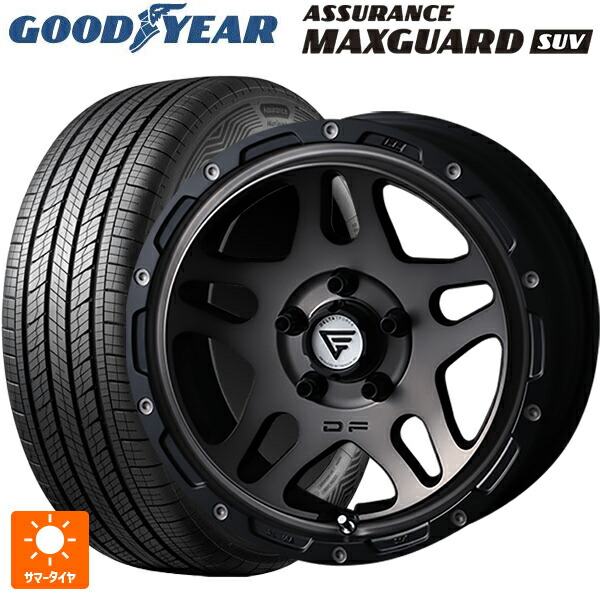 225/65R17 102V グッドイヤー アシュアランス マックスガード SUV エクシズルライン デルタフォース オーバーランダー マットスモークポリッシュ 17-7J 国産車用 サマータイヤホイール4本セット