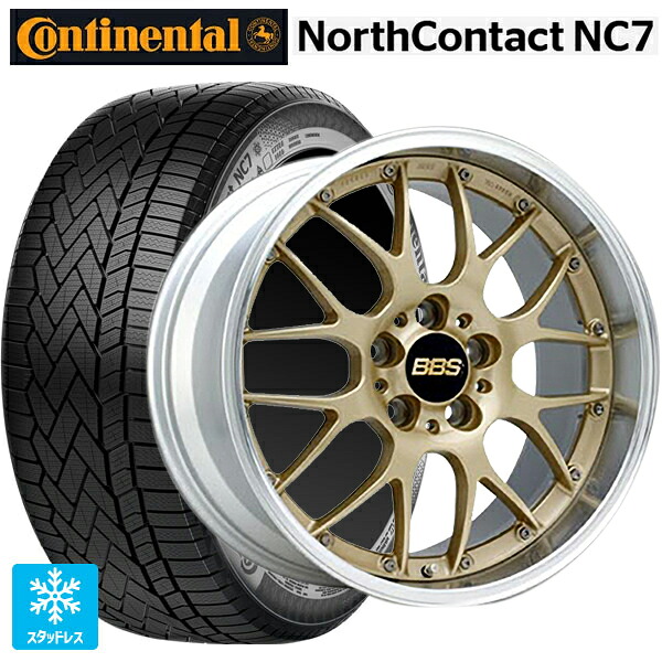 マツダ CX-80(KL5/KL3系)用 235/55R19 105T XL コンチネンタル ノースコンタクトNC7 正規品 BBS RS-GT GL-SLD 新品スタッドレスタイヤホイール 4本セット