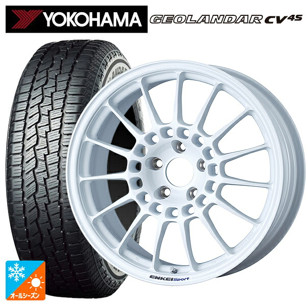 トヨタ RAV4(50系)用 225/60R18 104V XL ヨコハマ ジオランダー CV 4S G061 正規品 エンケイ エンケイスポーツ RC-T5 White 新品オールシーズンタイヤホイール 4本セット|タイヤホイール専門店コニシタイヤ