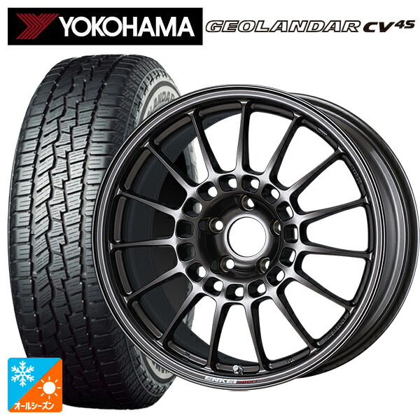 225/55R17 101V XL ヨコハマ ジオランダー CV 4S G061 正規品 エンケイ エンケイスポーツ RC-T5 Dark Silver 17-7J 国産車用 オールシーズンタイヤホイール4本セット