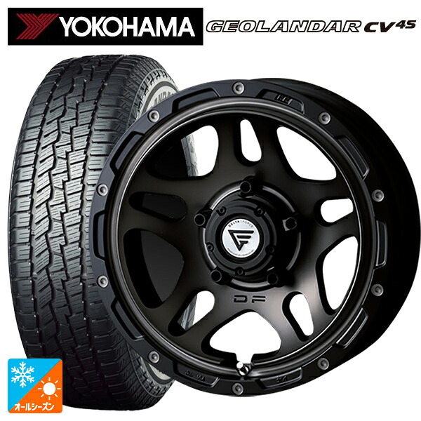 215/65R16 98H ヨコハマ ジオランダー CV 4S G061 正規品 エクシズルライン デルタフォース オーバーランダー マットスモークポリッシュ 16-6J 国産車用 オールシーズンタイヤホイール4本セット