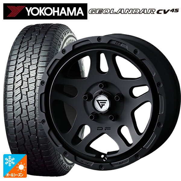 225/65R17 102H ヨコハマ ジオランダー CV 4S G061 正規品 エクシズルライン デルタフォース オーバーランダー # マットブラック 17-7J 国産車用 オールシーズンタイヤホイール4本セット|タイヤホイール専門店コニシタイヤ