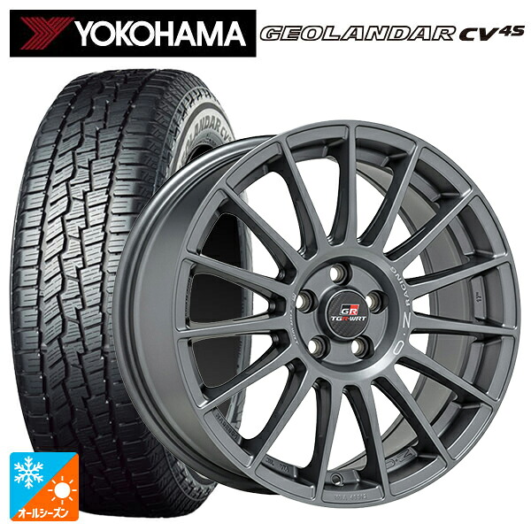 235/55R18 100V ヨコハマ ジオランダー CV 4S G061 正規品 オーゼット レーシング スーパーツーリズモ TGR-WRT # ラリーグラファイト 18-8J 国産車用 オールシーズンタイヤホイール4本セット